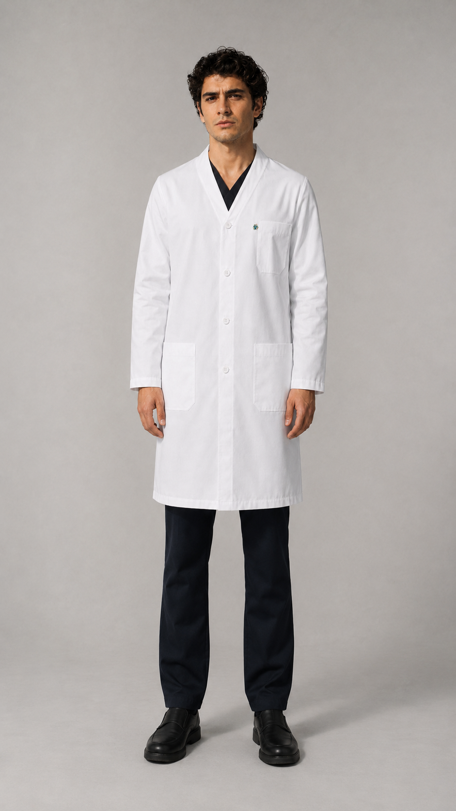 DR Uniforms® Collarless White Lab Coat - Unisex – DR Instruments DR Uniforms® Collarless White Lab Coat - Unisex – DR Instruments