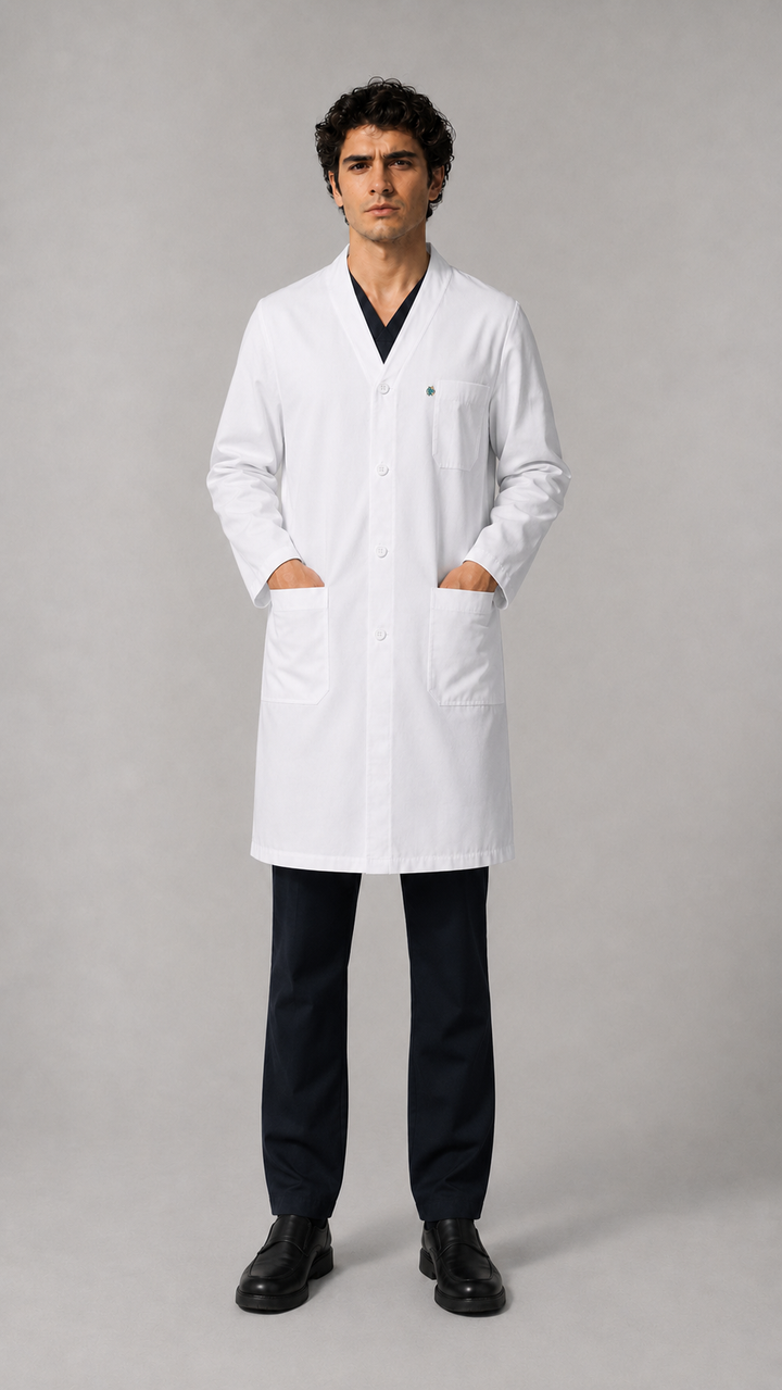 DR Uniforms® Collarless White Lab Coat - Unisex – DR Instruments