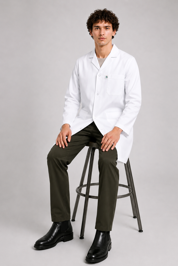 DR Uniforms® Snap Closure White Lab Coat - Knee Length – DR