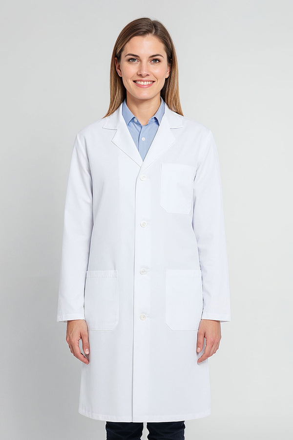 DR Uniforms® Women's Poly-Cotton Lab Coat (60% Cotton, 40% Polyester)