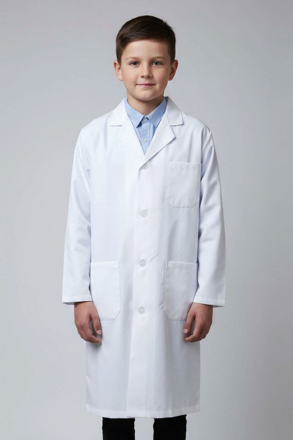 DR Uniforms White Lab Coat for Boys