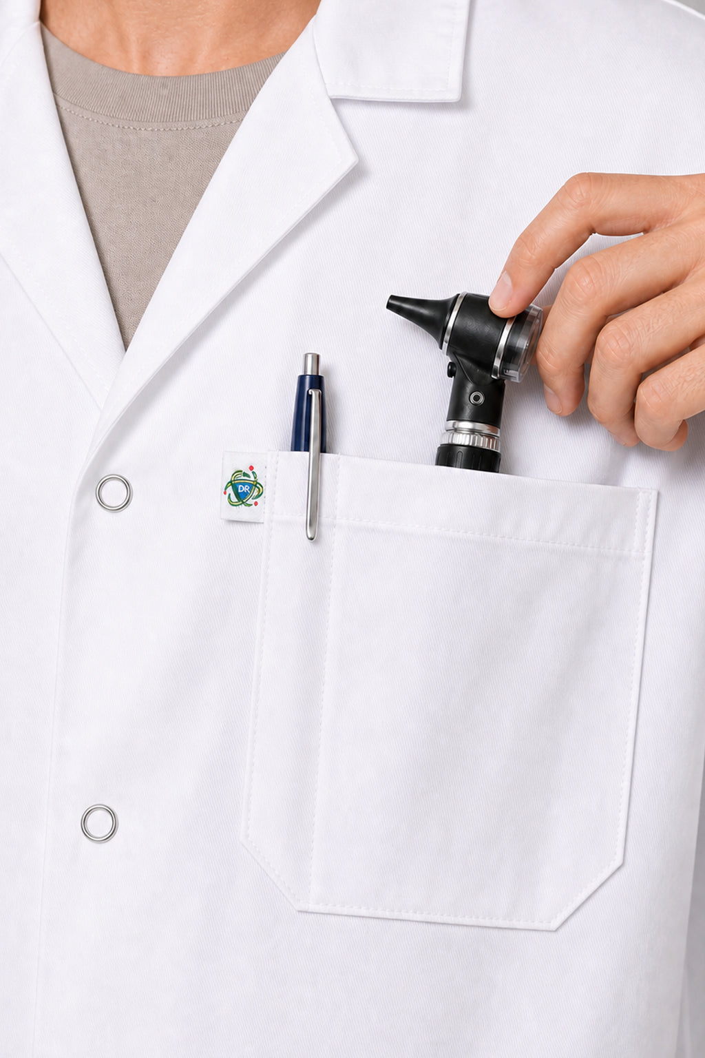 DR Uniforms® Snap Closure White Lab Coat - Knee Length – DR