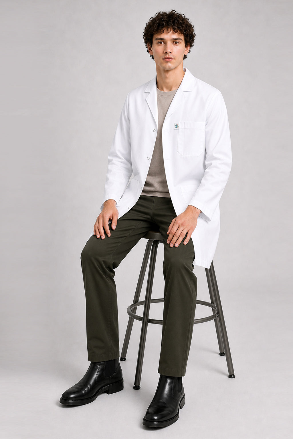 DR Uniforms® Snap Closure White Lab Coat - Knee Length – DR