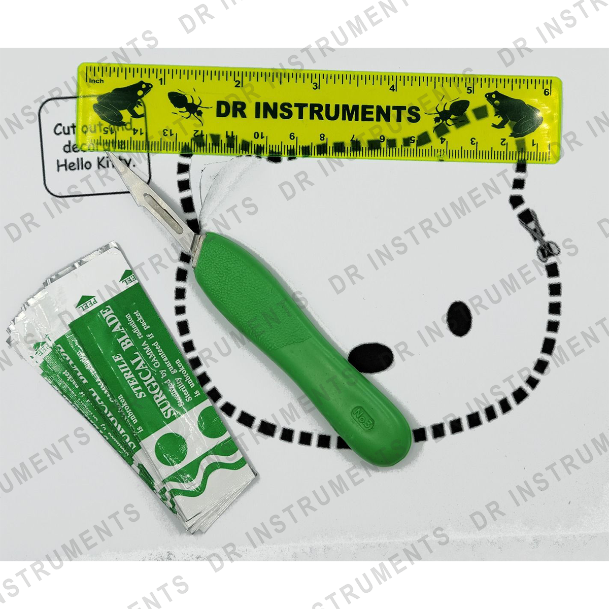 Ergonomic Scalpel Handle 3 with 10 pcs of 10 Blades Scalpel Blade